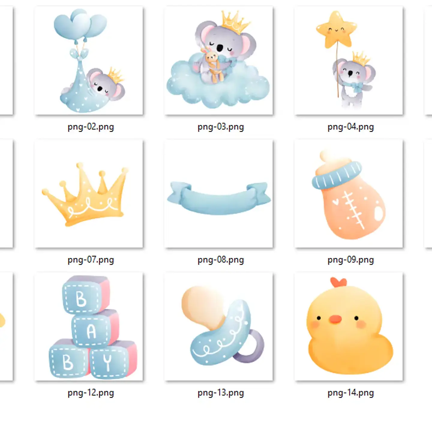 Kit Digital Coala Baby Menino - Chonnie Arts 2