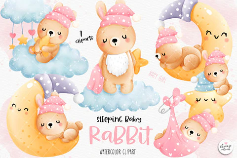 Kit Digital Coelhinha Menina Arts - Chonnie Arts