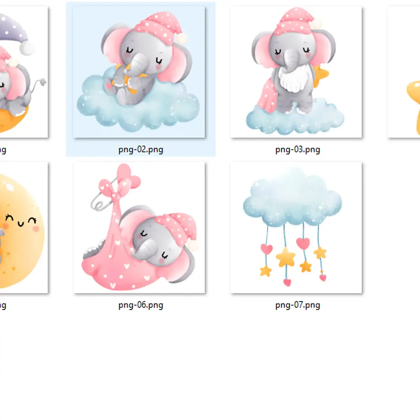 Kit Digital Elefantinha Baby Menina - Chonnie Arts 2