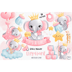 Kit Digital Elefantinha Baby - Chonnie Arts