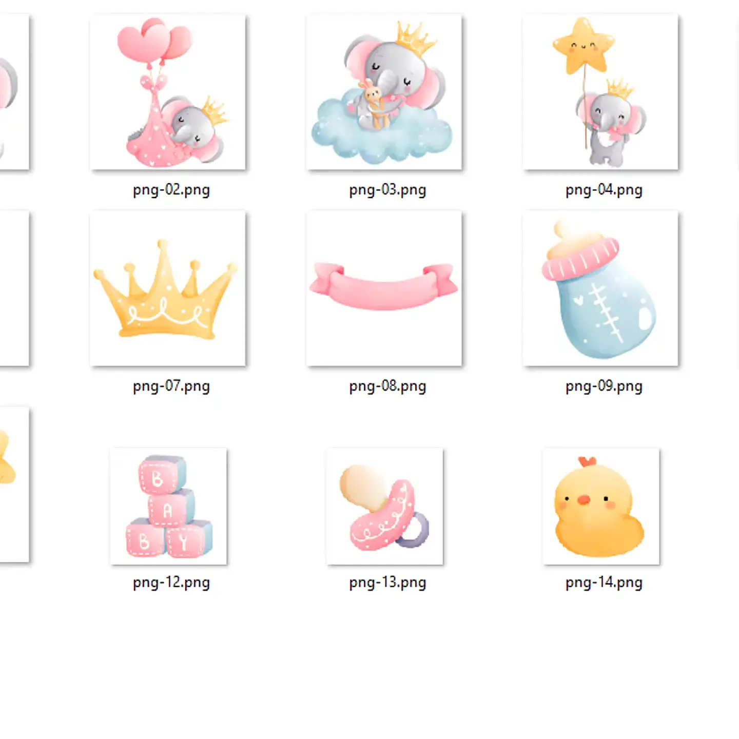Kit Digital Elefantinha Baby - Chonnie Arts 2