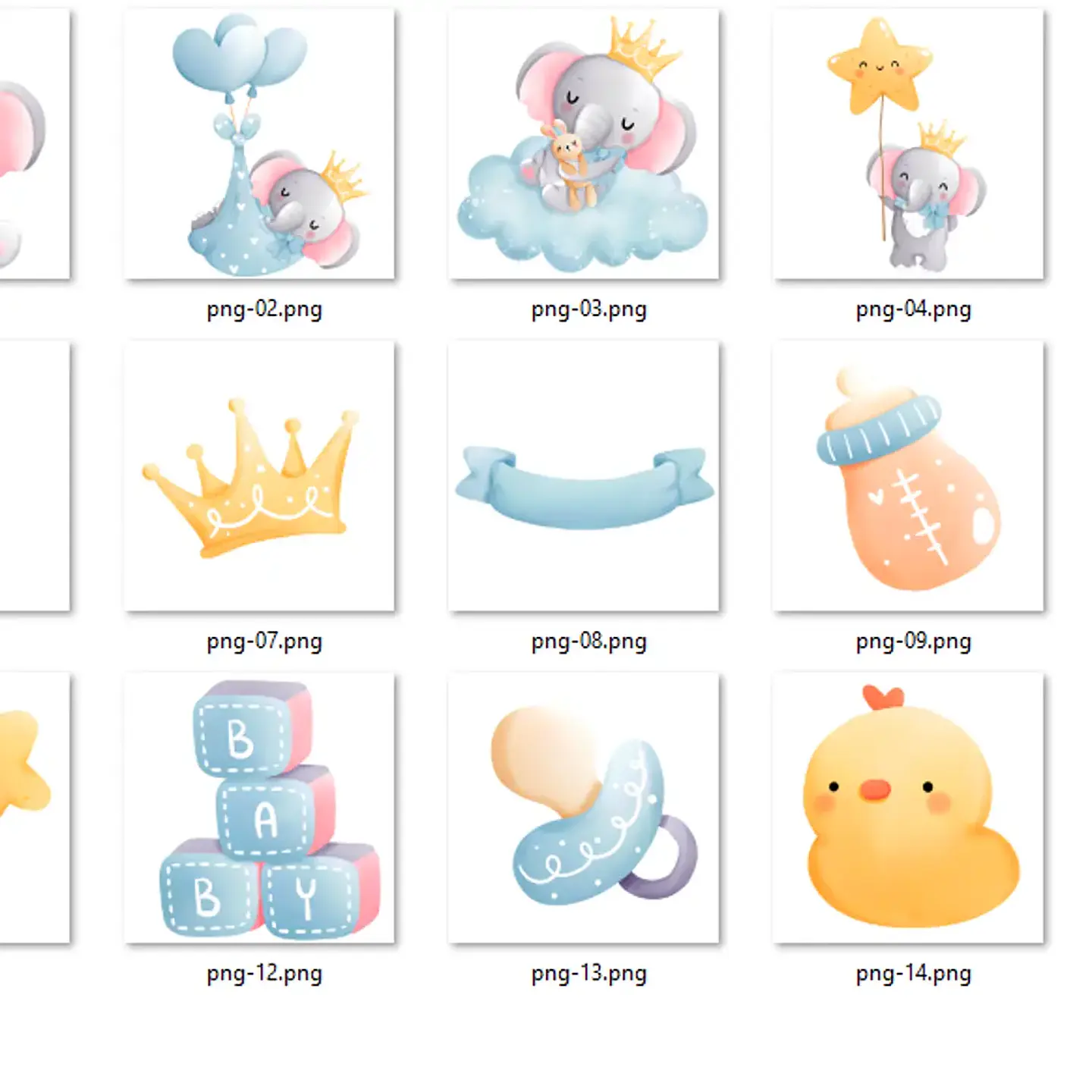 Kit Digital Elefantinho Baby - Chonnie Arts 2
