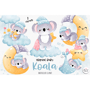 Kit Digital Coala na Lua - Chonnie Arts