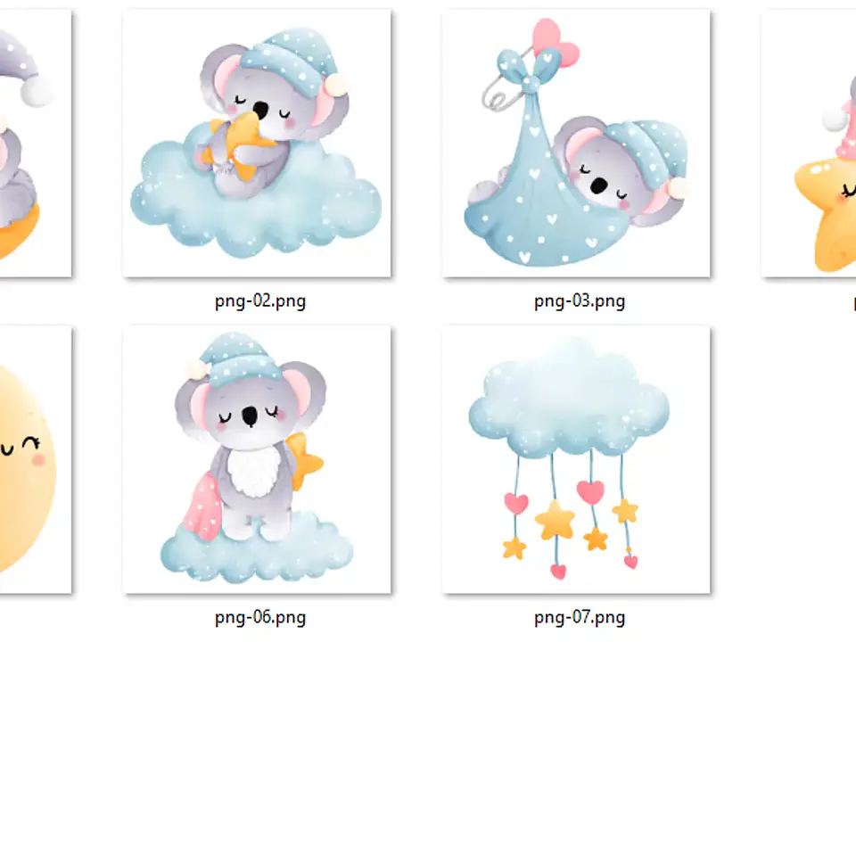 Kit Digital Coala na Lua - Chonnie Arts 2