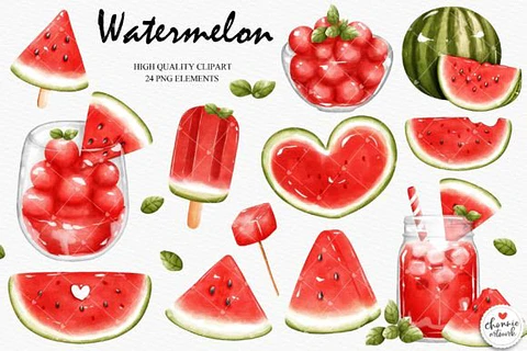 Kit Digital Melancia - Chonnie Arts