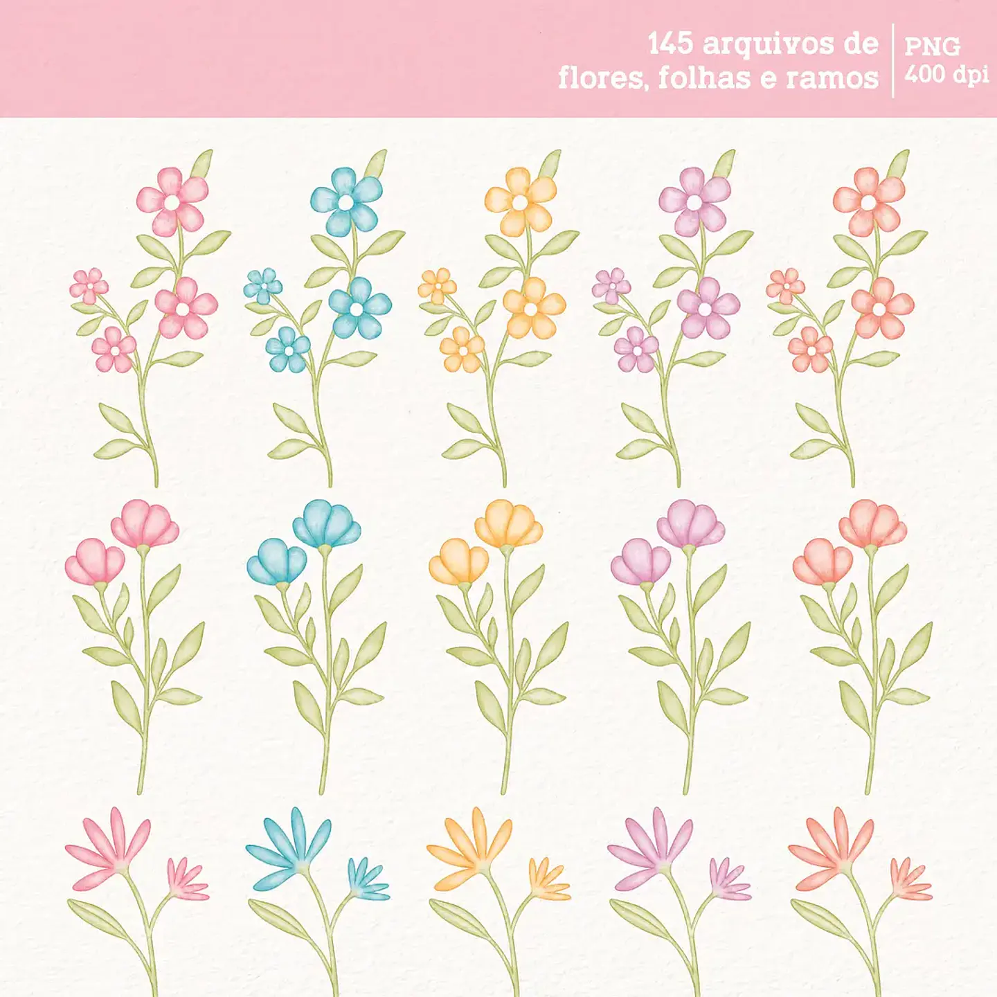 Kit Digital Flores - Daiane Barbosa 3