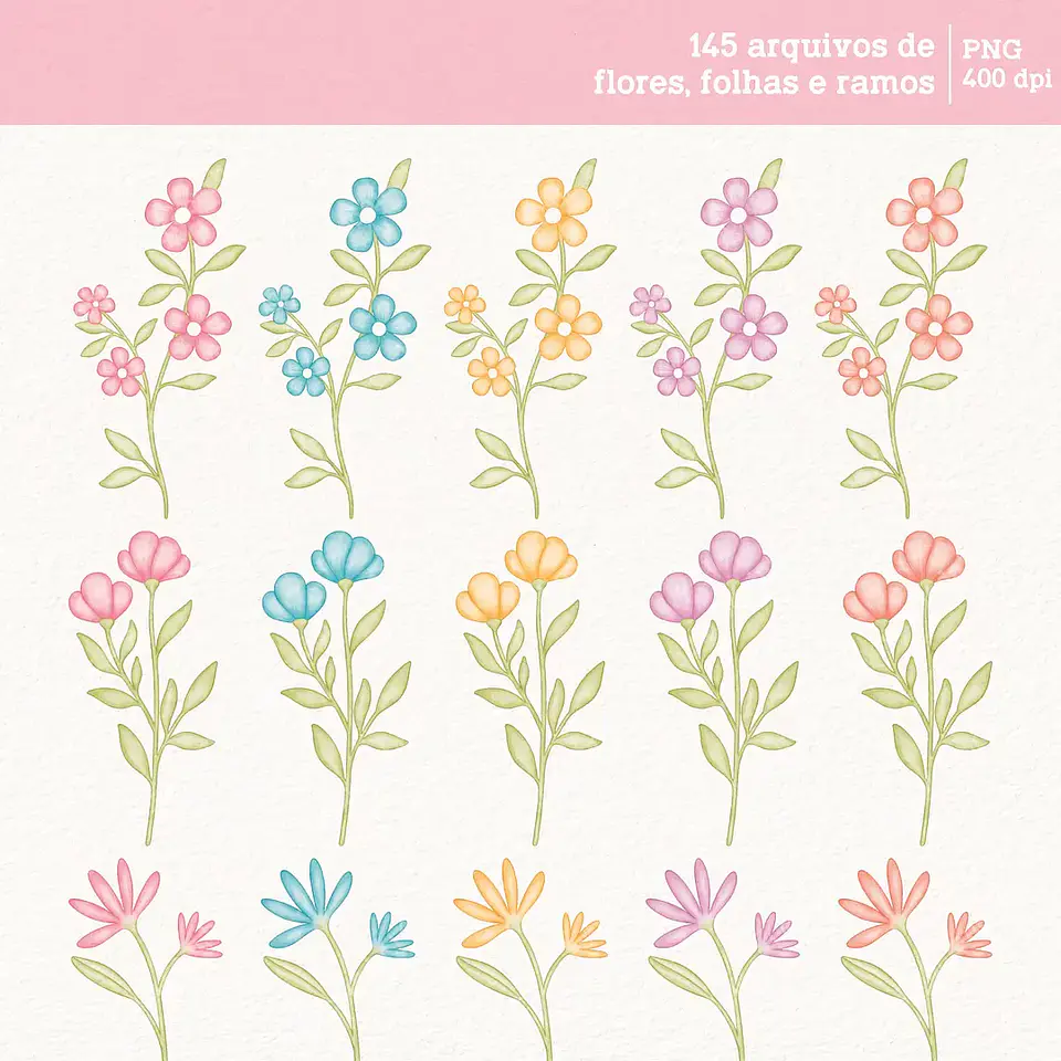 Kit Digital Flores - Daiane Barbosa 3