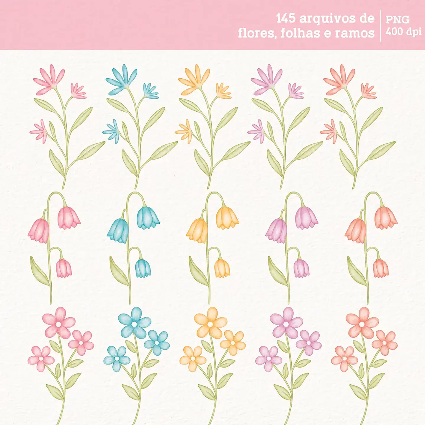 Kit Digital Flores - Daiane Barbosa 5