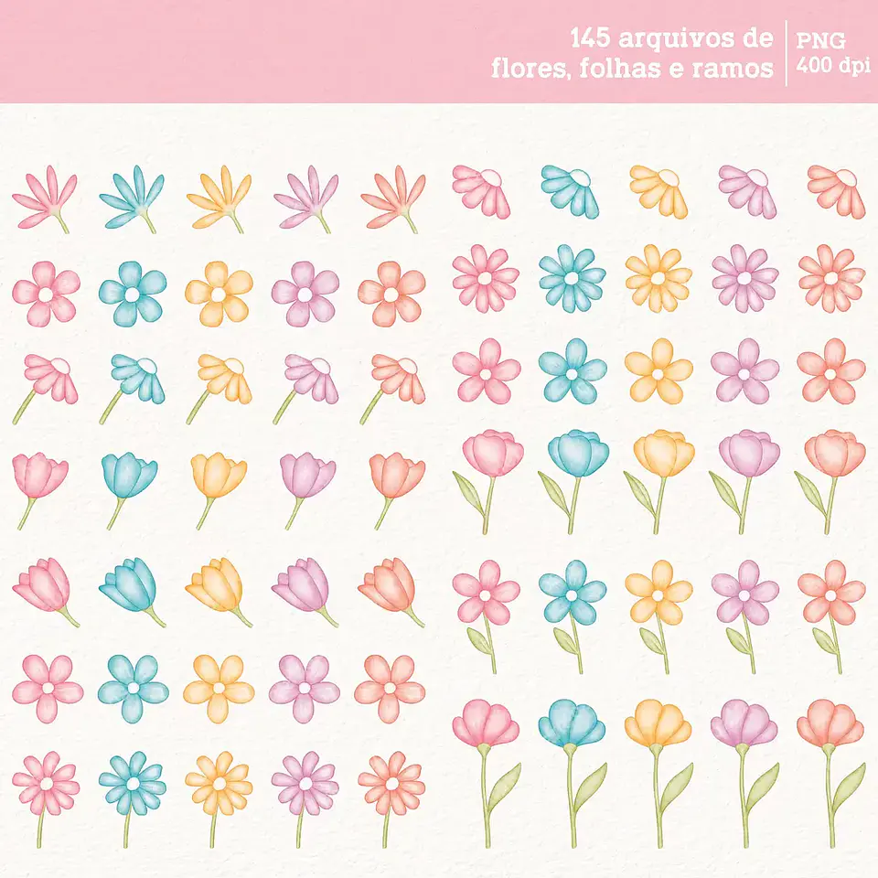 Kit Digital Flores - Daiane Barbosa 7