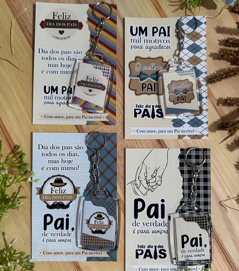 Arquivo Dia dos Pais Card Chaveiro 3x4 cm - GB