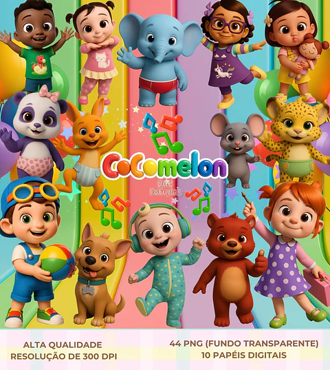 Kit Digital Cocomelon - Que Fofura Criativos