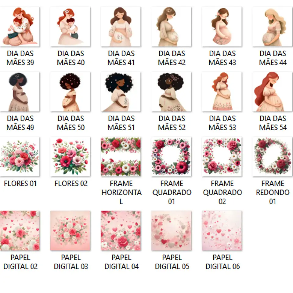 Kit Digital Mamãe Linda Flor - Que Fofura Criativos 2