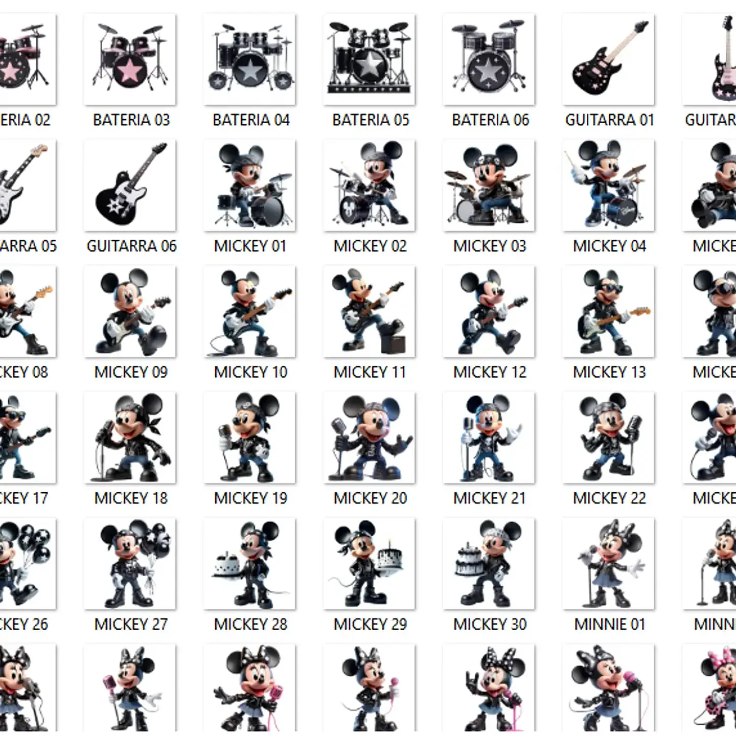 Kit Digital Mickey e Minnie Rock Star - Que Fofura Criativos 3