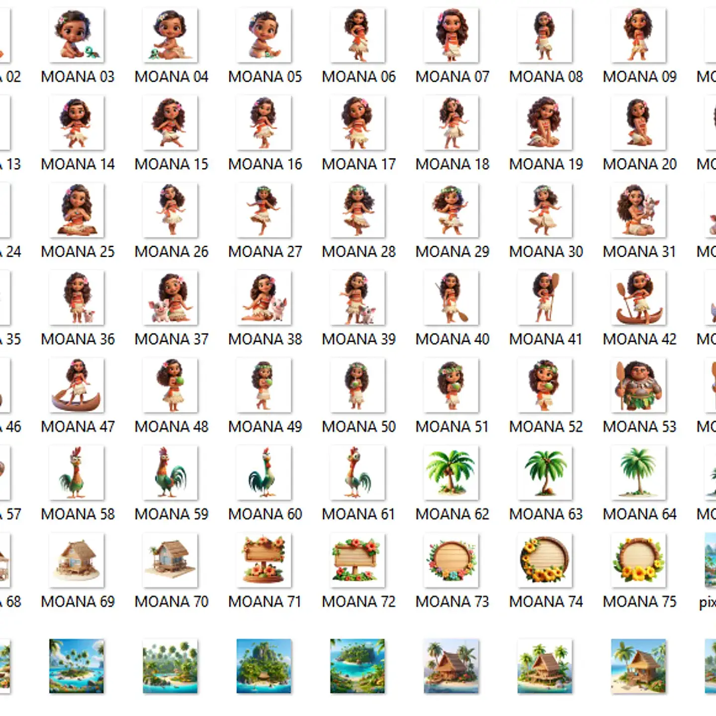 Kit Digital Moana - Que Fofura Criativos 2