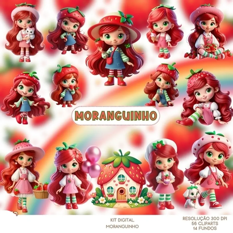 Kit Digital Moranguinho - Que Fofura Criativos 1