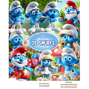 Kit Digital Os Smurfs - Que Fofura Criativos