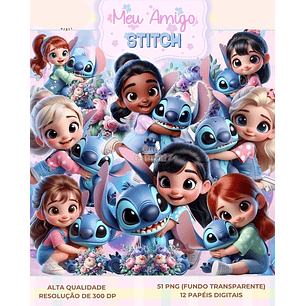 Kit Digital Meu Amigo Stitch - Que Fofura Criativos