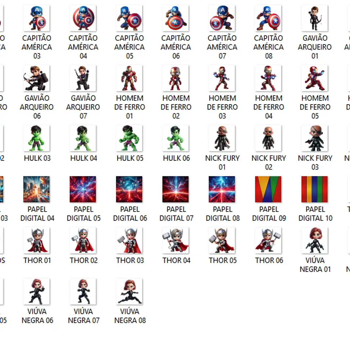 Kit Digital Os Vingadores Cute - Que Fofura Criativos 2