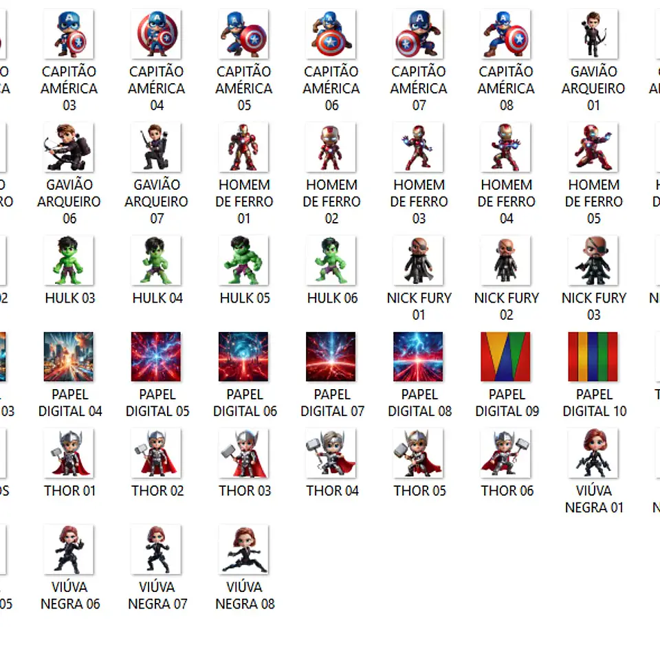 Kit Digital Os Vingadores Cute - Que Fofura Criativos 2