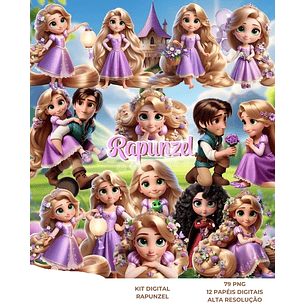 Kit Digital Rapunzel - Que Fofura Criativos