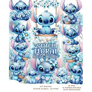 Kit Digital Stitch Floral - Que Fofura Criativos