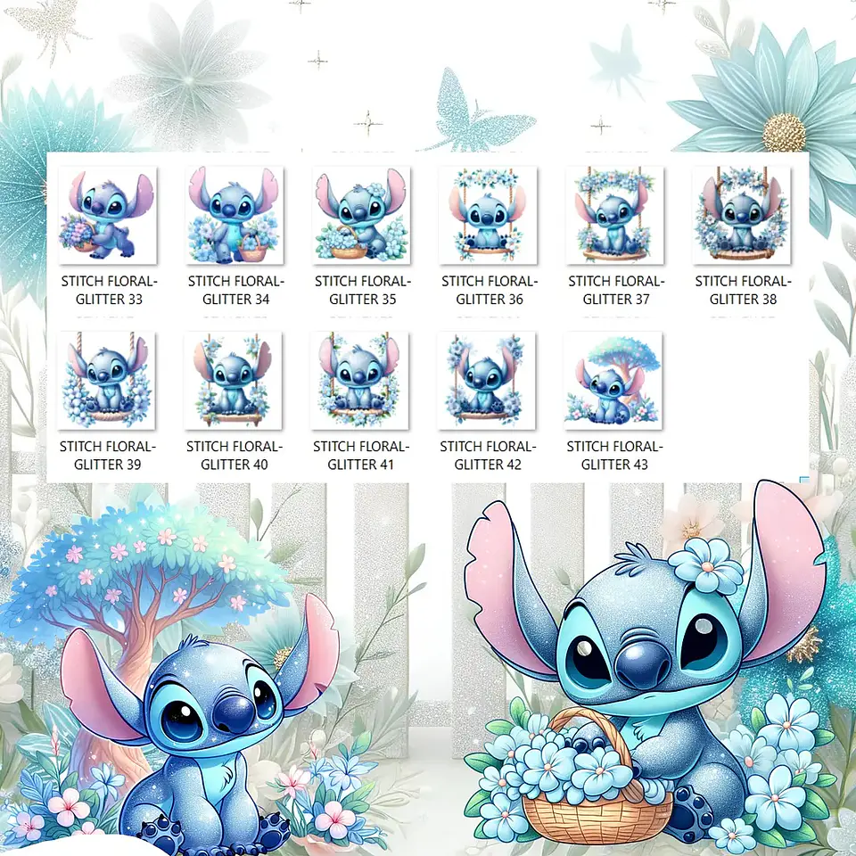 Kit Digital Stitch Floral - Que Fofura Criativos 4