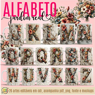 Arquivo Canecas Alfabeto Floral - Ana Melim