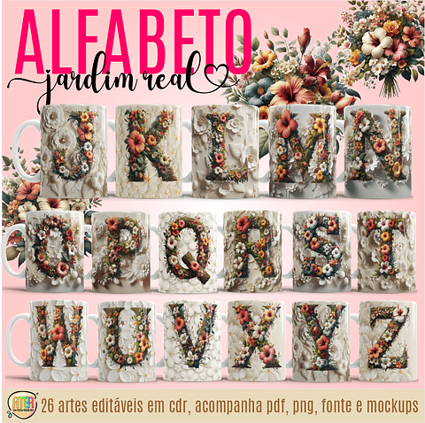 Arquivo Canecas Alfabeto Floral - Ana Melim