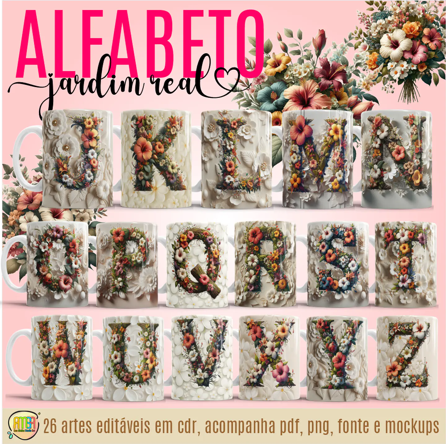 Arquivo Canecas Alfabeto Floral - Ana Melim 1