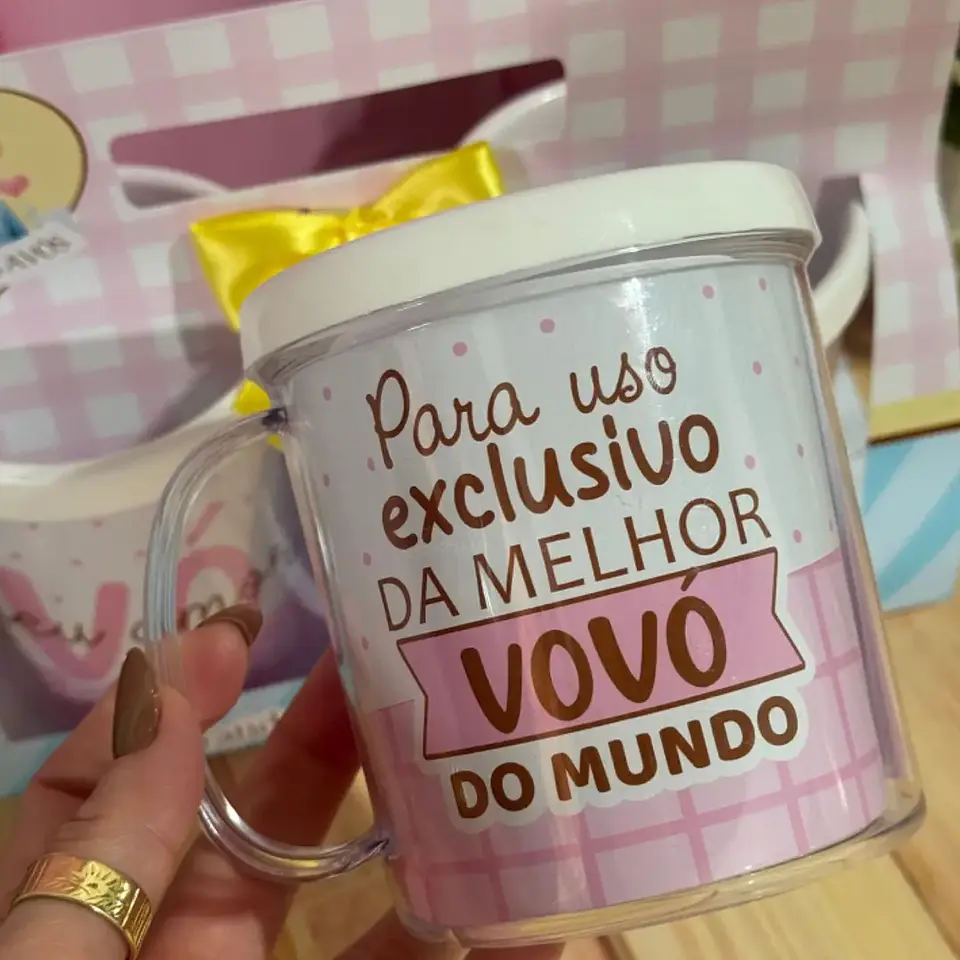 Arquivo Dia dos Avós Caixa Caneca Acrílica - Arquivos GB 7