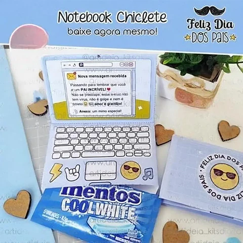 Arquivo Dia dos Pais Notebook Chiclete - Art Ideia