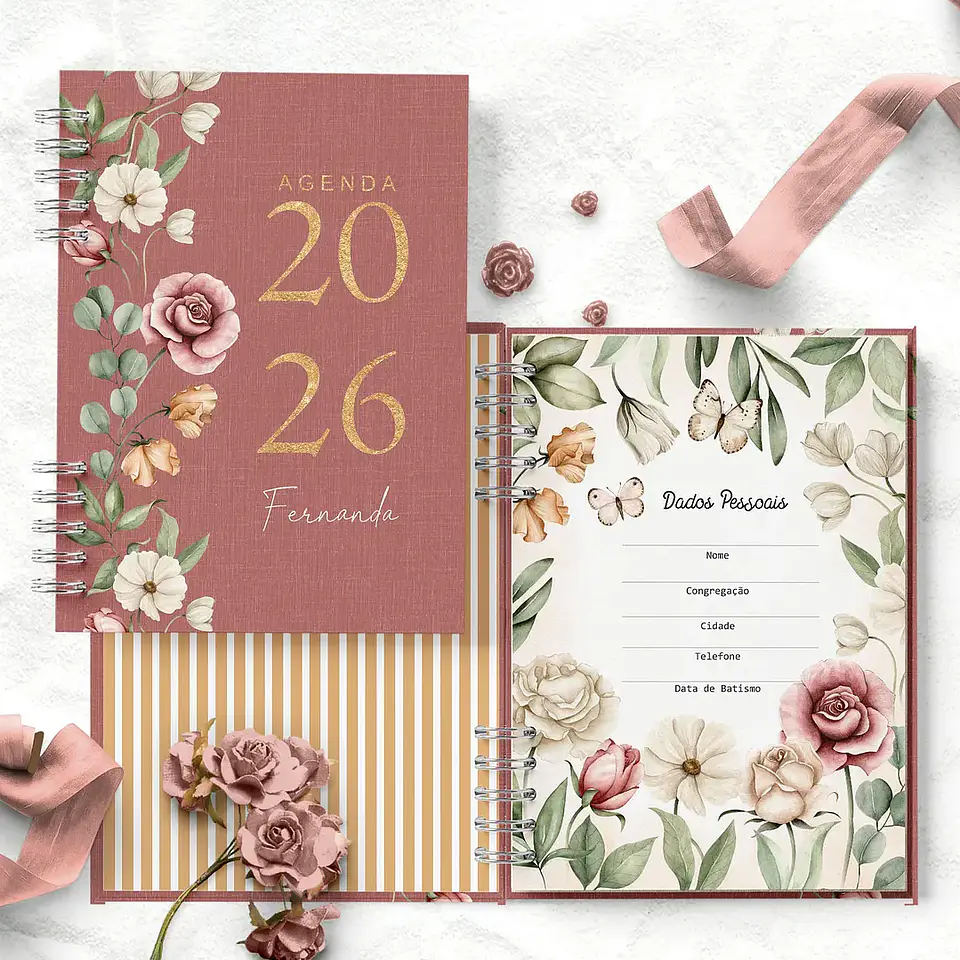 Arquivo Combo Agendas Floral Romântico - Bicho Papel 5