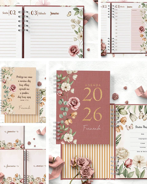 Arquivo Combo Agendas Floral Romântico - Bicho Papel