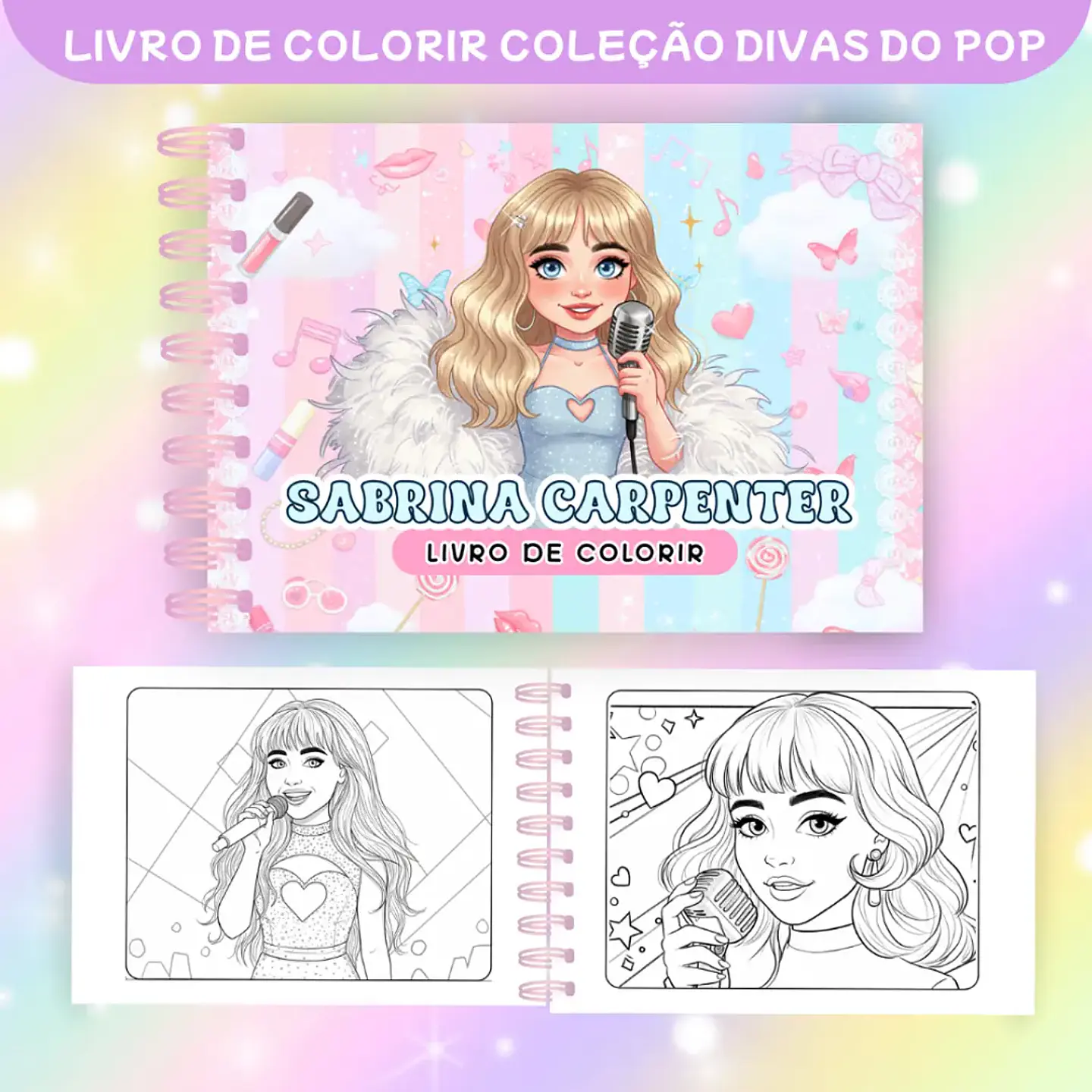 Arquivo Livro de Colorir Divas do Pop Teen - Caramelo Design 3