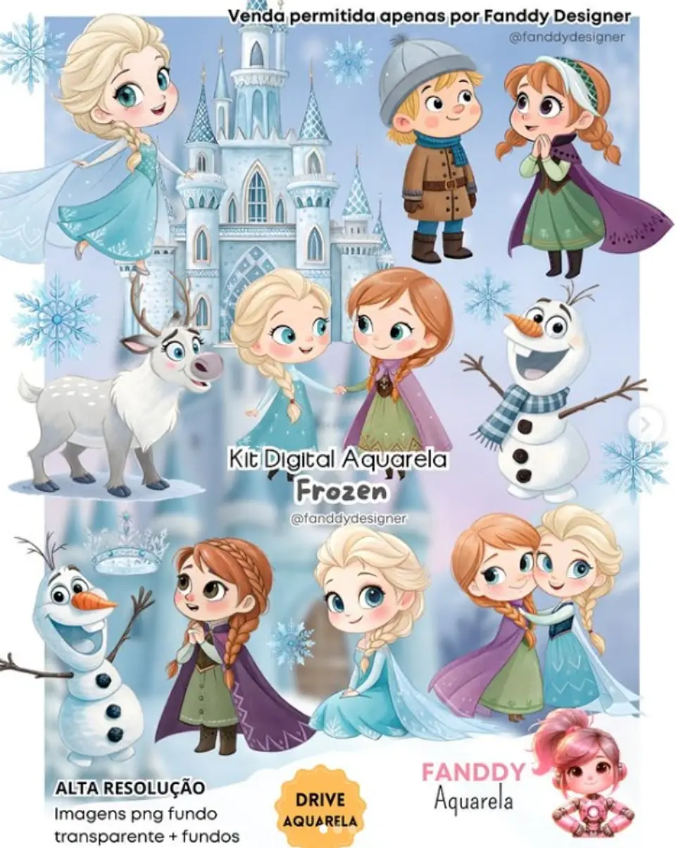 Kit Digital Frozen - Fanddy 1