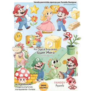 Kit Digital Super Mário - Fanddy