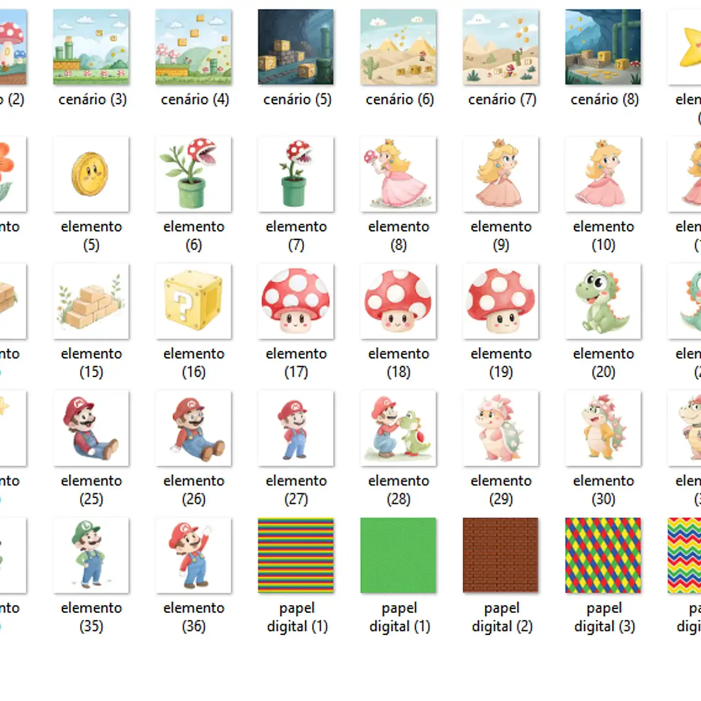Kit Digital Super Mário - Fanddy 2