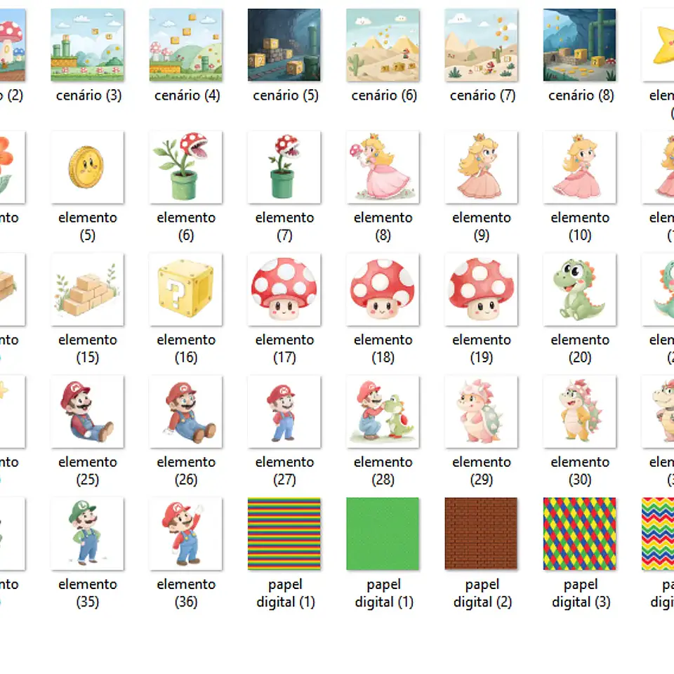 Kit Digital Super Mário - Fanddy 2