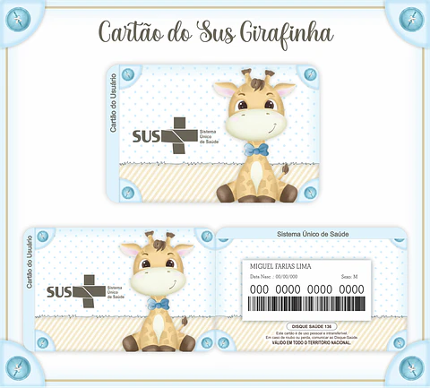 Arquivo Cartão do sus Girafinha