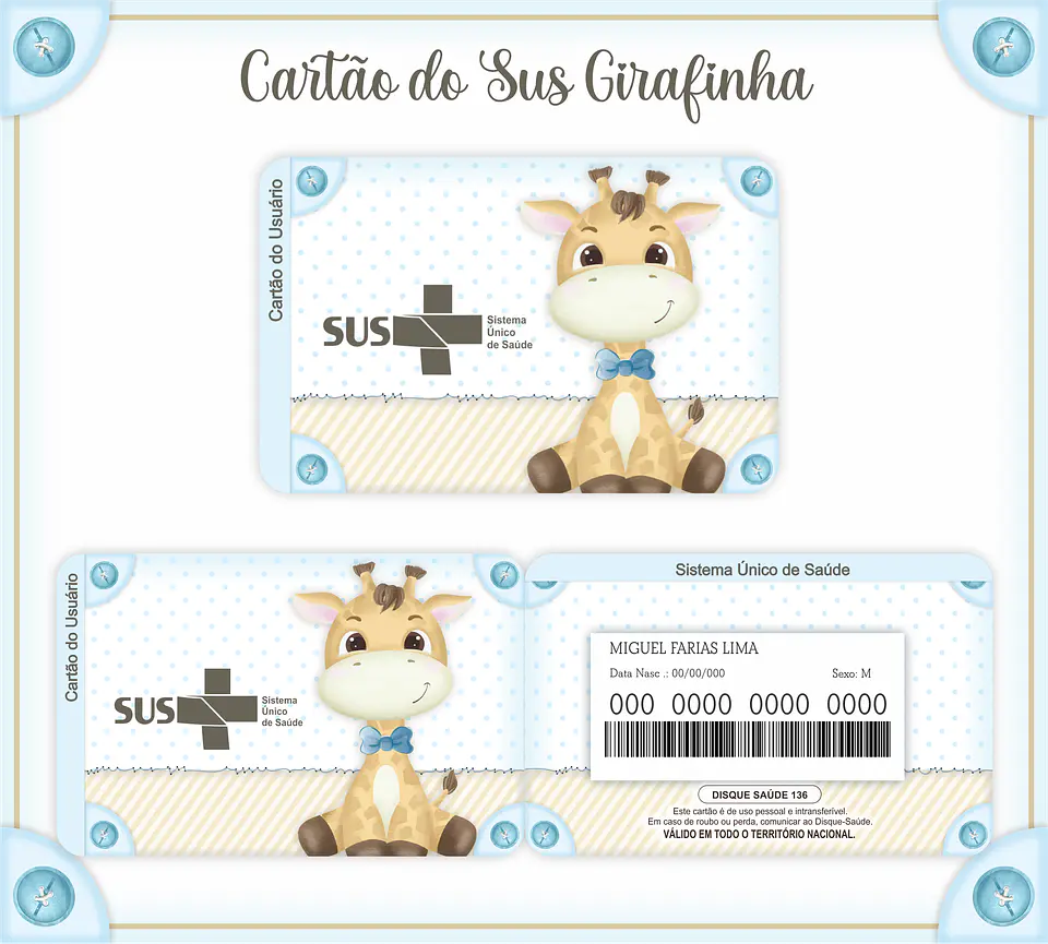 Arquivo Cartão do sus Girafinha 1