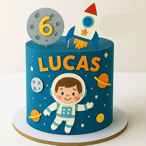 Arquivo Topo de Bolo Astronauta em Camadas