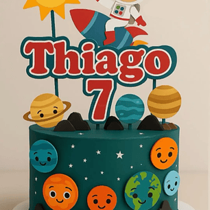 Arquivo Topo de Bolo Astronauta em Camadas