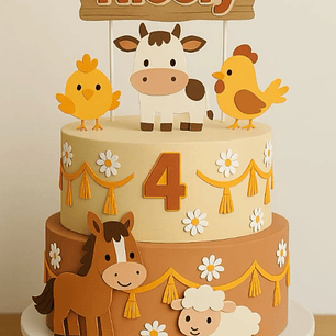 Arquivo Topo de Bolo Fazendinha em Camadas