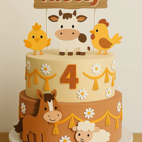 Arquivo Topo de Bolo Fazendinha em Camadas