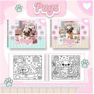 Arquivo livro de colorir Pug - PAMELLA