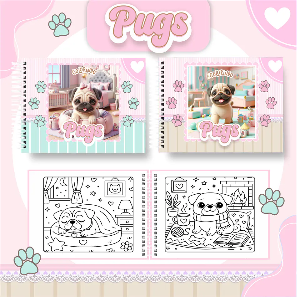 Arquivo livro de colorir Pug - PAMELLA 1