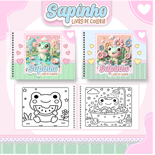 Arquivo livro de colorir Sapinhos- PAMELLA