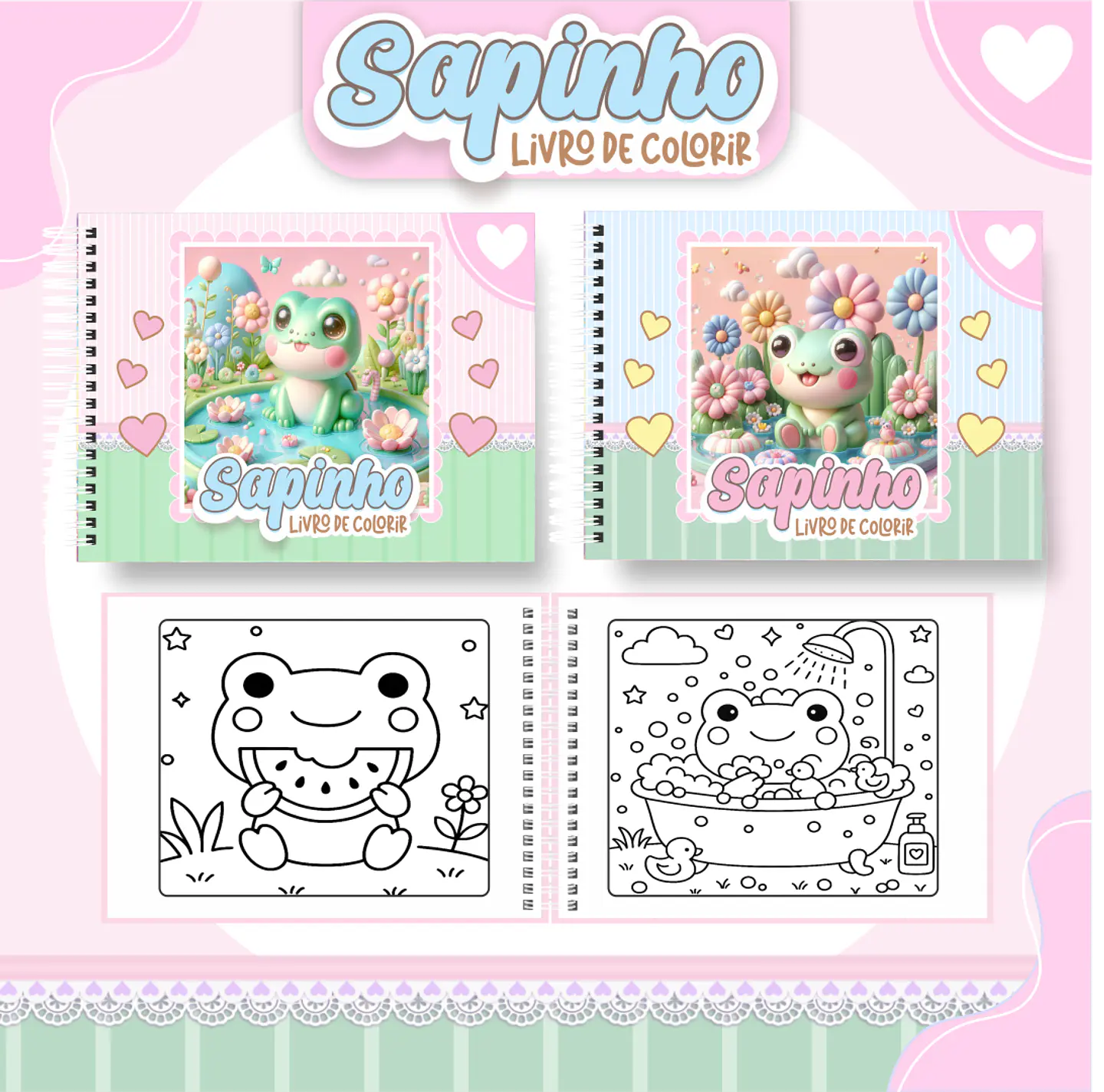 Arquivo livro de colorir Sapinhos- PAMELLA 1