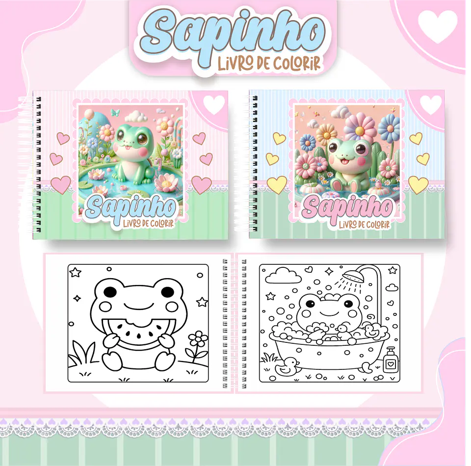 Arquivo livro de colorir Sapinhos- PAMELLA 1