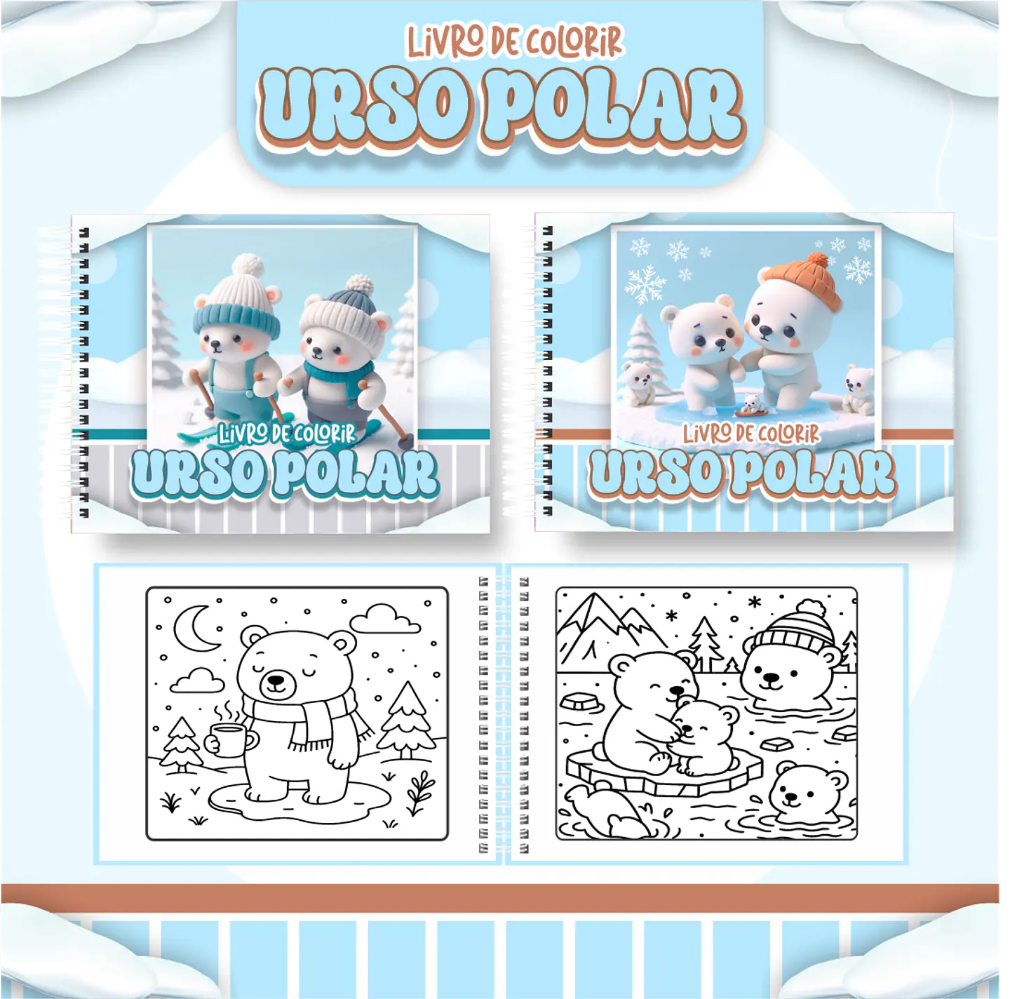 Arquivo livro de colorir Urso polar - PAMELLA 1